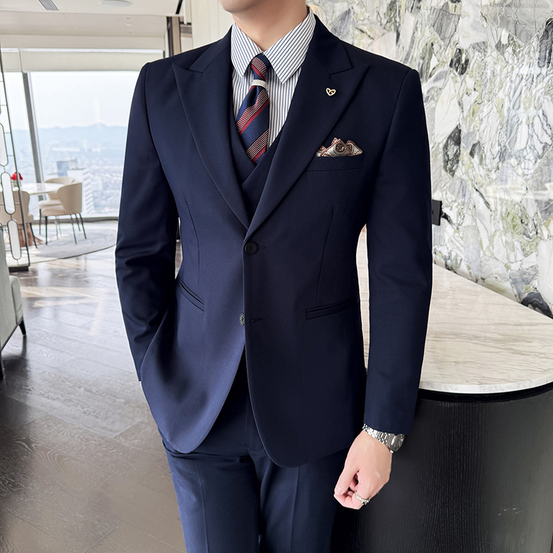 Men Formal Wear Top - Herrenanzug dreiteilig Business Slim Hochzeit Bräutigam