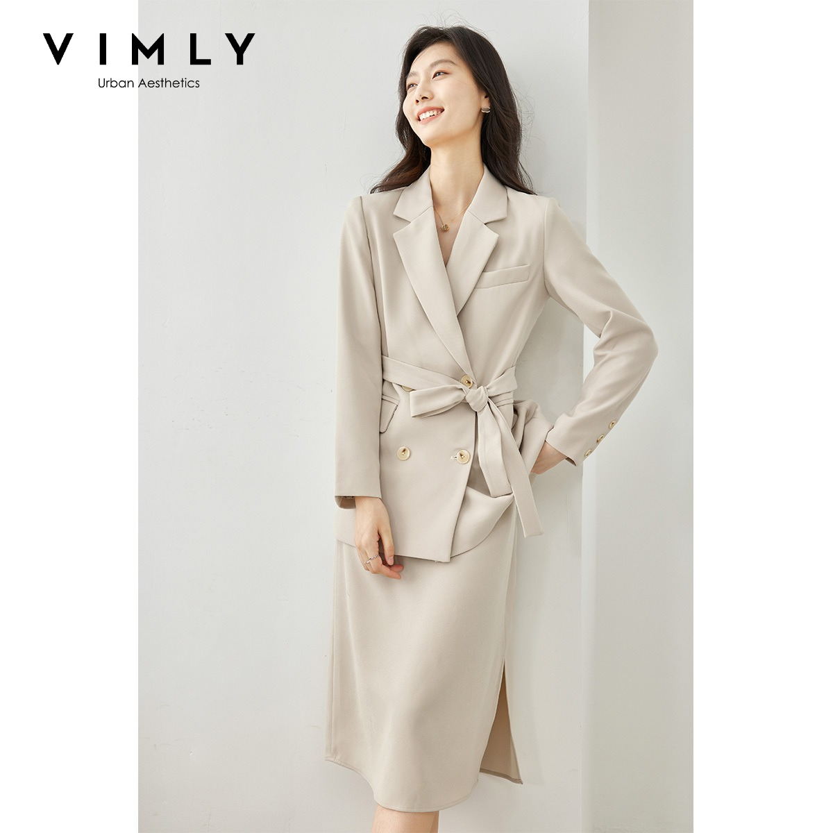 Double Breasted Blazer - VIMLY Damen Zweiteiler Set 2026 Herbst
