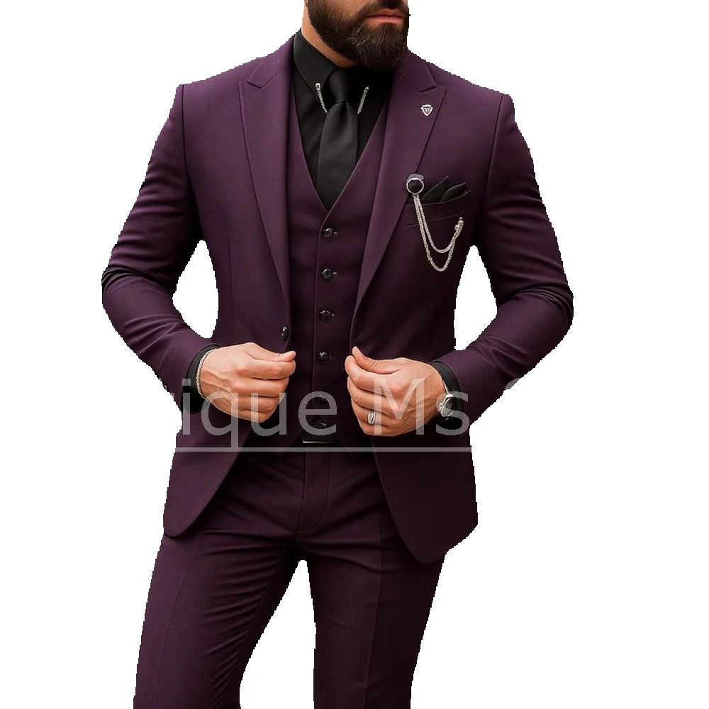Herren 3-Teiliger Anzug Einrei – Men Formal Party Wear Outfit Bewertung und Preis