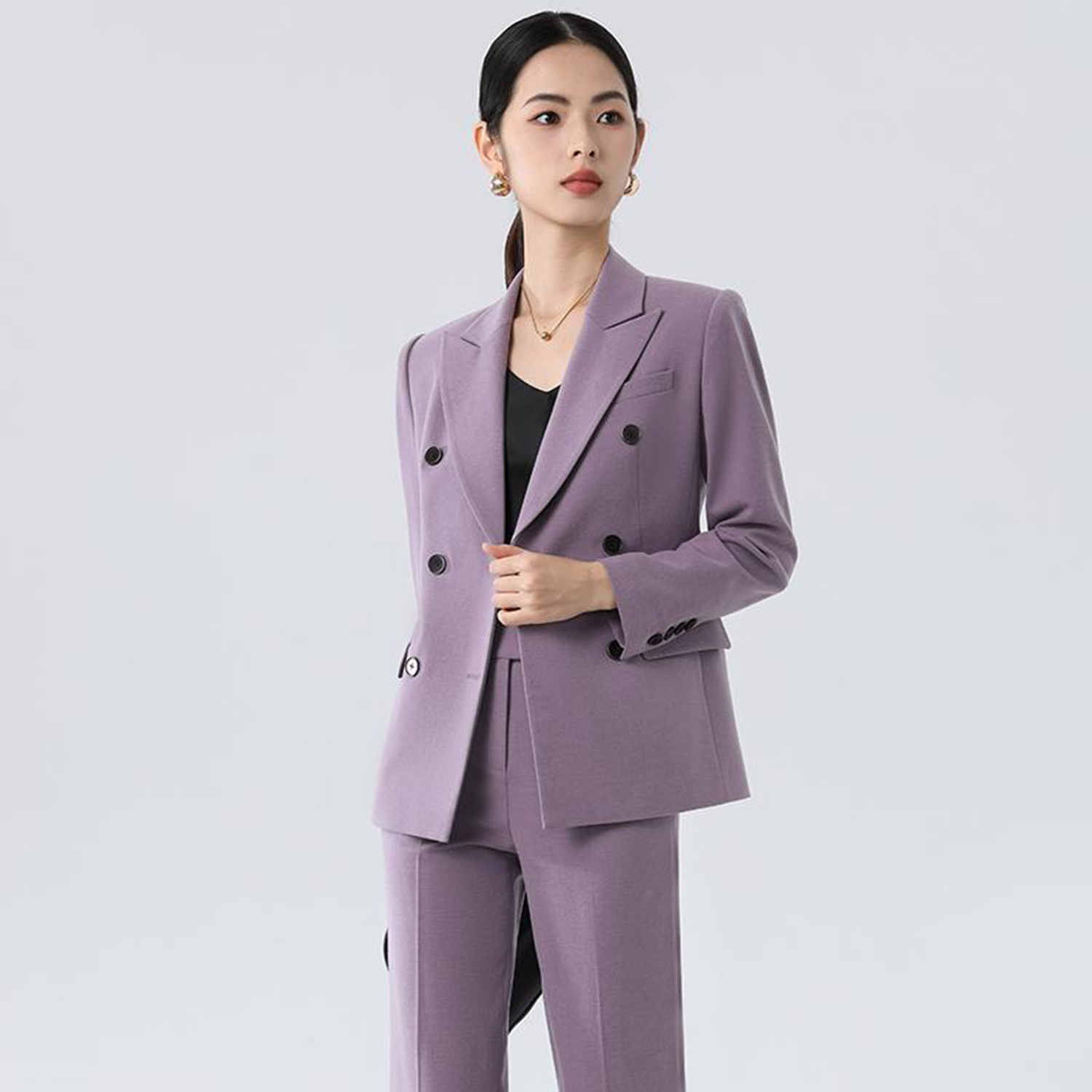 Allingentle Lila Damenanzug Sl – Double Breasted Blazer Bewertung und Preis