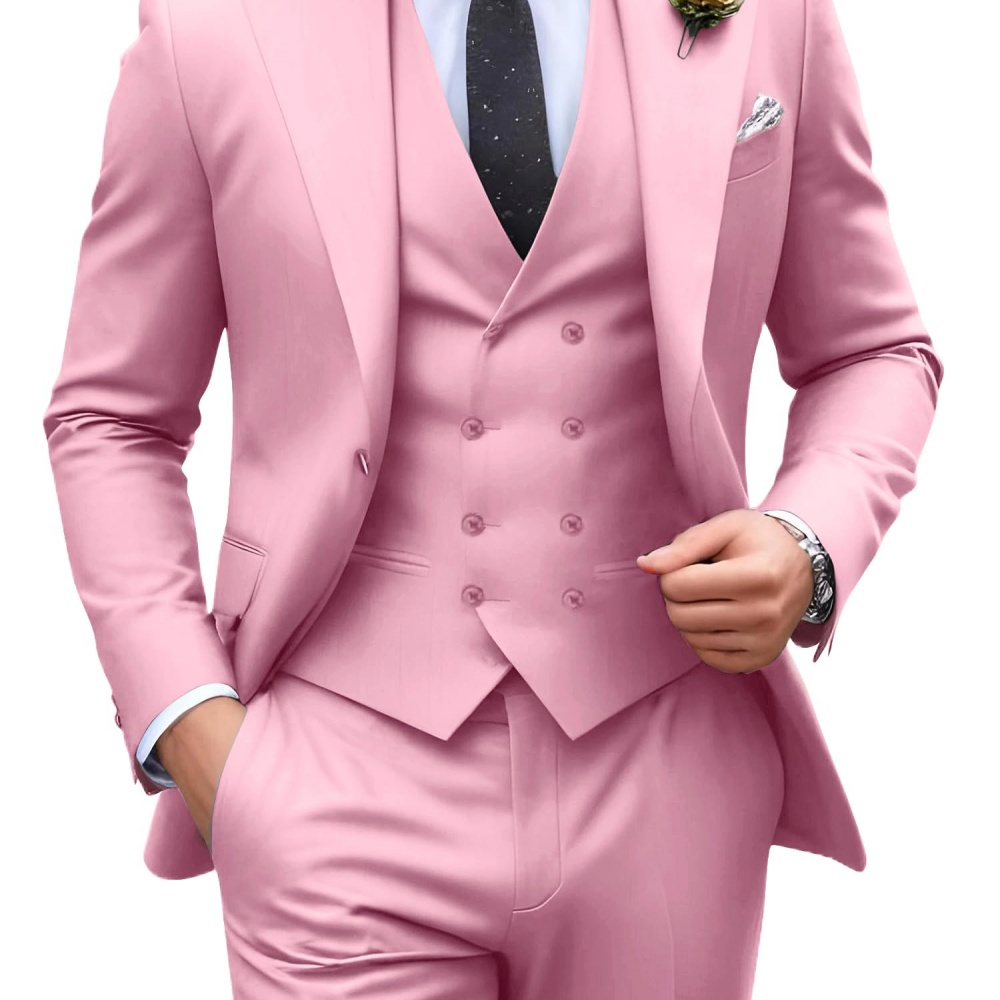 3-teilige einfarbige Herrenanz – Men Formal Party Wear Outfit Bewertung und Preis